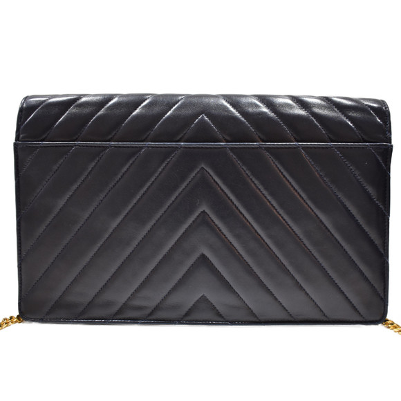 Chanel Black Bag Shoulder Chain Stitch V - Picture 1 of 16